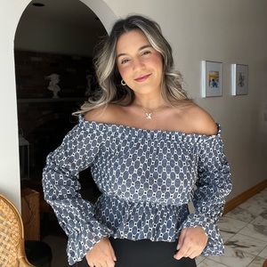 Off Shoulder Peplum Top